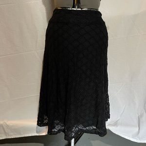 Black knit skirt